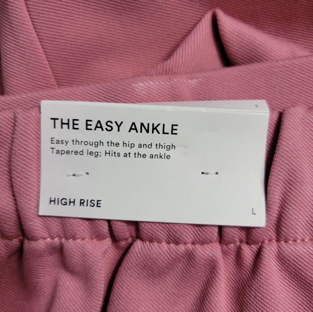 Ann Taylor The Easy Ankle High Rise Pants Blush Pink Size Large - Picture 3 of 5